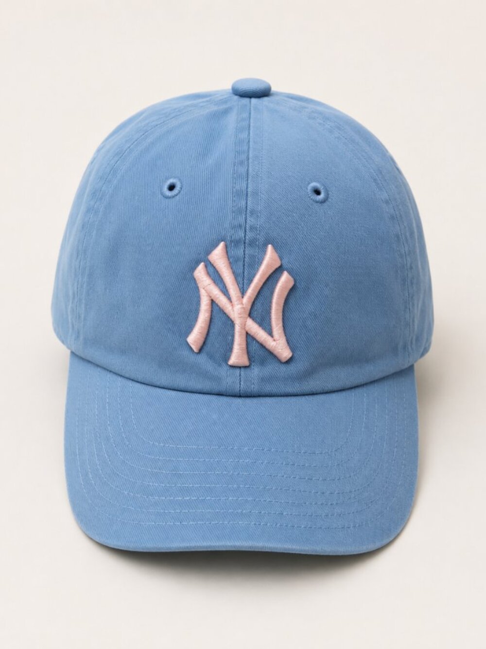 ’47 Brand NYY Blue Pink Embroidered Adjustable Baseball Cap OSFA Y2K Preppy